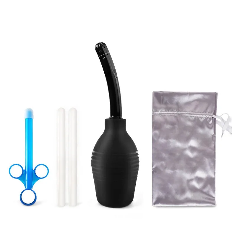 Tantaly Standard sex doll care kit with irrigator bulb, lube applicator, drying rods and storage bag, maker photo